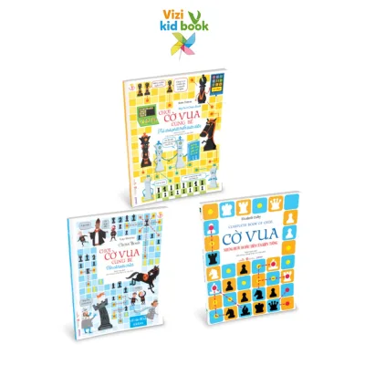 Sách thiếu nhi - Combo 3 cuốn Chơi Cờ Vua Cùng Bé - Sách tương tác - Dành cho trẻ từ 3 tuổi