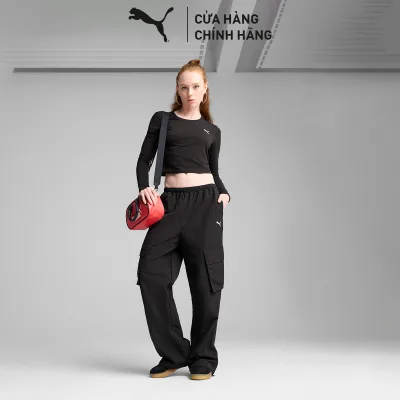 Puma Women's Wardrobe Ess Cargo Black Fashion Pants Black