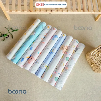 Tấm lót chống thấm thay bỉm cao cấp hãng Boona, Cotton Oragnic Ovoan mềm mại, thoáng khí cho bé