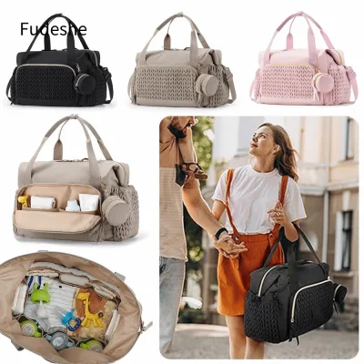 Túi đựng tã FUDESHE Mommy, Túi đựng tã di động dung tích lớn, đa chức năng chất lượng cao với miếng đệm đổi túi cách nhiệt Tã du lịch cho trẻ sơ sinh Túi tã lót