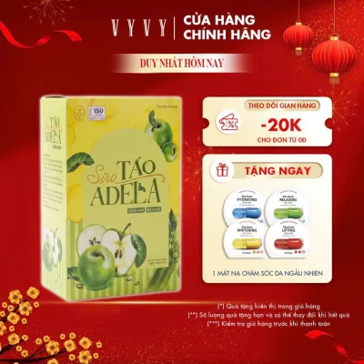 Siro Trà táo xanh ADELA KELLY Đẹp Da An Toàn Hiệu Quả Gc Hộp 12 Gói