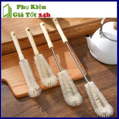 Cọ rữa ly cốc, bình sữa,bình nước, có cán cầm tay gỗ nhiều kích thước đa năng. Cây cọ rữa tiện lợi