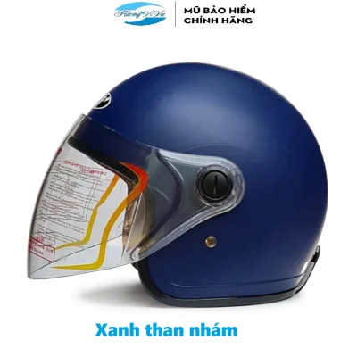 Women's 3/4 Helmet with Sundy Glasses, Size for Small to Medium Heads - Many Fashionable Colors - Huongviva