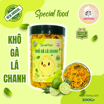 Khô gà lá chanh (loại ngon) - Thơm ngon, vừa ăn - Đồ ăn vặt Như Ngọc - KL 200g (Không tính hủ đựng)