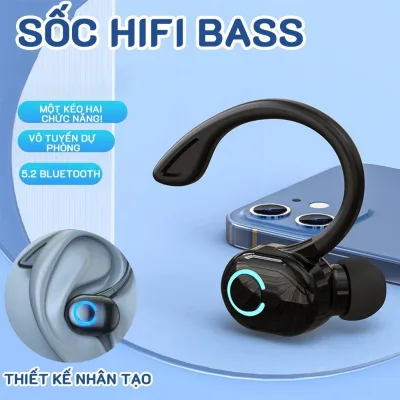 Tai nghe Bluetooth một bên, bên phải, không dây, khử tiếng ồn, tuổi thọ pin dài, chất lượng âm thanh HiFi, thích hợp cho công việc và thể thao
