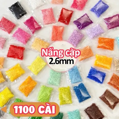 Hạt Cầu Chì Thủ Công DIY 2.6mm 1100 Chiếc 96 Màu Đổ Lại, Hạt Perler Mềm Cho Trẻ Em & Người Lớn