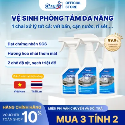 Tẩy rửa nhà tắm, tẩy vết ố vàng, hương hoa nhài ngăn ngừa vi khuẩn Cleamix 300g