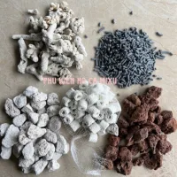 Combo 5 Loại Vật Liệu Lọc Hồ Cá: Than Hoạt Tính - Sứ Trắng - San Hô - Nham Thạch - Đá lông vũ