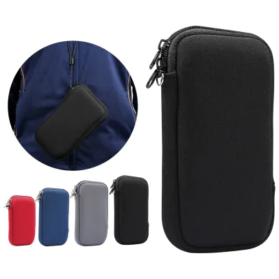 Túi đựng điện thoại đàn hồi Điện thoại di động Túi treo cho điện thoại 4,7-7,2 inch Vỏ điện thoại di động có dây kéo Vỏ điện thoại di động