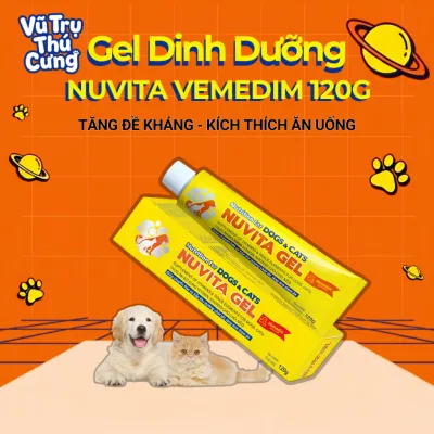 Gel Dinh Dưỡng Bổ Sung Vitamin Khoáng Chất Cho Chó Mèo Vemedim Nuvita Gel 120g