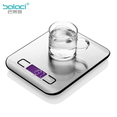 Cân nhà bếp bằng thép không gỉ gia dụng Cân nướng bánh Cân nấu ăn nhà bếp Mini Di động 5kg / 1g Hàn Quốc