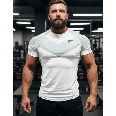 Áo Cộc Tay Gym Nam PHYSIQ-DT-LL (T105) | Thun Co Giãn, Ôm Body | Tập Gym, Fitness