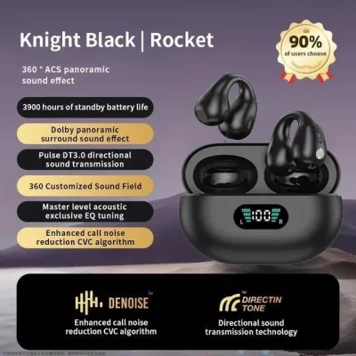 Tai nghe không dây Clip Q80 Bluetooth V5.3 TWS chống mồ hôi Chất lượng âm thanh nổi Hi-Fi Màn hình hiển thị pin