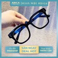 Mắt kính nữ nam giả cận chữ V râm mát chống tia UV gọng kính cận thời trang phong cách Hàn Quốc ABICA 017