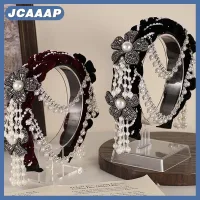 JCAAAP Pháp retro hoa hạt tua tóc ban nhạc phong cách dân tộc thanh lịch tóc phụ kiện cho phụ nữ
