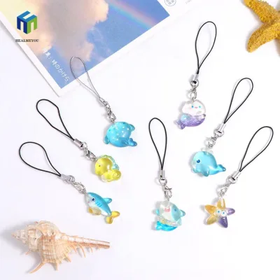 Healmeyou Dây Xích Điện Thoại Cá, Dây Móc Khóa Dây Treo Điện Thoại, Dây Điện Thoại Di Động Ngựa Biển Kawaii Sinh Vật Biển Dây Điện Thoại Di Động Quyến Rũ Điện Thoại