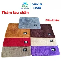 Thảm lau chân nhà tắm, thảm chùi chân nhà bếp lông cừu len mềm đế cao su thấm hút nước chống trượt 3d Kim Huệ X06 X07