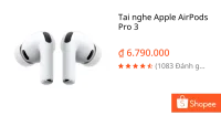 Tai nghe Apple AirPods Pro 3