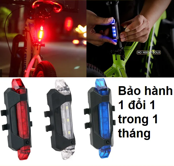 [BẢO HÀNH 1 ĐỔI 1]Đèn xe đạp hậu LED thể thao, đèn hậu xe đạp siêu sáng DH-T3.3