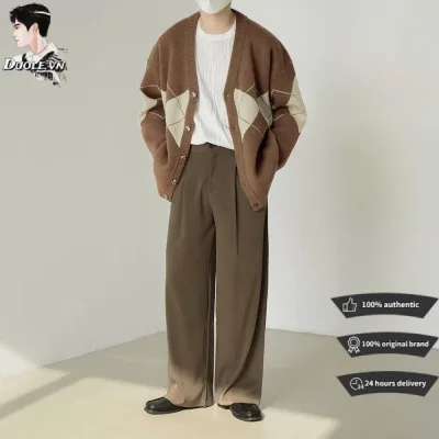 Áo khoác nam len cardigan form rộng nam áo cardigan nam unisex simple áo len nam Hàn Quốc đen áo len cardigan nam bigsize cotton áo len tay dài cổ chữ v tay dài phong cách Hàn Quốc Đơn giản thời trang thu Đông dành cho nam