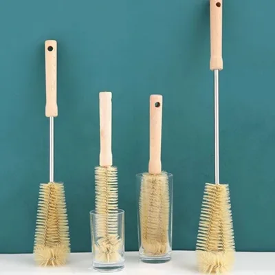 Cọ rữa bình nước, bình sữa,ly cốc, có cán cầm tay gỗ, nhiều kích thước.Cây rửa tiện dụng đa năng