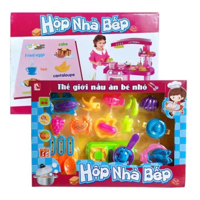 Cooking World Kitchen Toy Box, Cooking Toy Set for Girls, Helps Children Roleplay as Chefs, Creative, Educational Toys