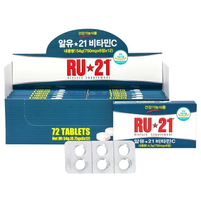 Vitamin C 4.5g (750mg x 6 Viên) x 12 Gói / Thực phẩm chức năng sức khỏe / Thực phẩm bổ sung chế độ ăn uống / Sản xuất tại Mỹ [Vận chuyển từ Hàn Quốc]