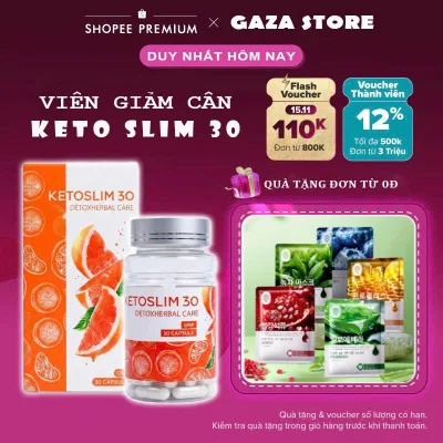 Viên Uống Thảo Mộc Keto Bưởi Hộp 30 Viên - Hỗ Trợ Kiểm Soát Chế Độ Ăn Duy Trì Vóc Dáng Chính Hãng