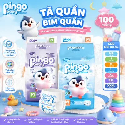 50/100 miếng Pingo Baby Tã/bỉm quần NB-XXXL
