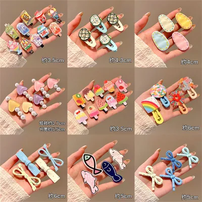 Bộ 10 Kẹp Tóc mái Nhiều Màu Sắc Phong Cách Hàn Quốc Dễ Thương Cho Phụ Nữ