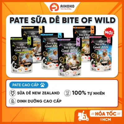 Pate Sữa Dê Bite of Wild 70g Cho Mèo - Công Thức Sữa Dê, Bổ Sung Dinh Dưỡng, Dễ Hấp Thu - Aikoko