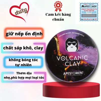 Sáp vuốt tóc nam Volcanic Clay V5 Chính hãng tạo kiểu tóc giữ nếp tóc bồng đẹp chăm sóc tóc