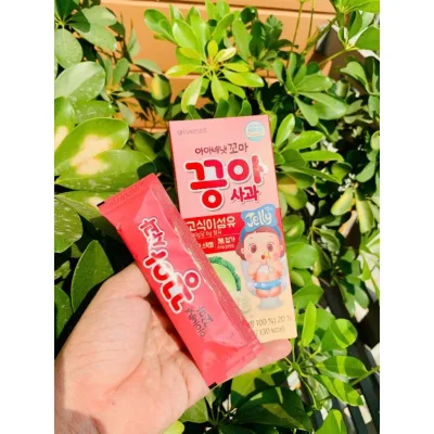 Thạch trái cây / dù em bé / hộp màu / bánh gấu