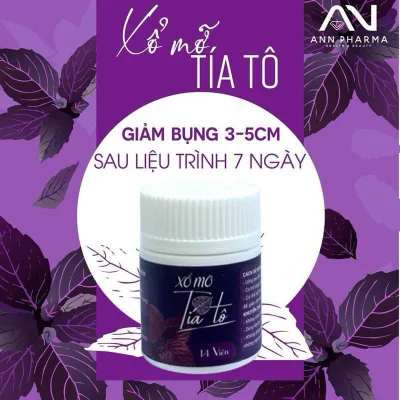 Xổ Mỡ Tía Tô Hỗ trợ Giảm Mỡ bụng X2 Hiểu Quả Giảm Cân Dùng 7 ngày