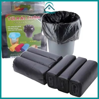 Set 3 túi đựng rác tự phân hủy, cuộn túi rác an toàn, giữ vệ sinh môi trường size 55x65cm nặng nửa ký