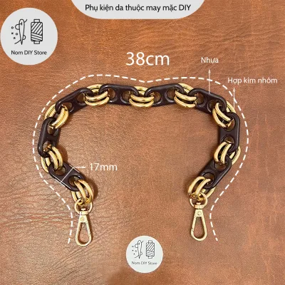 38cm handbag chain with 2 heads shrimp hook leather handbag DIY accessories wallet handmade