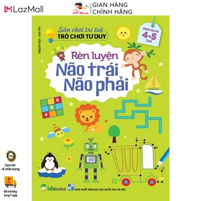 4-5 years old kids right brain training book-brain teaser game for kids