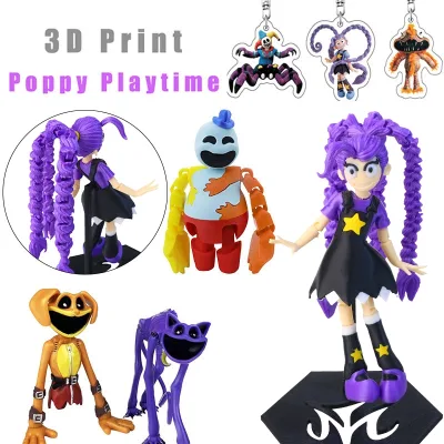 Poppy Playtime 3D In Hình Lily Lovebraids Nhân Vật Hành Động Sưu Tập Mẫu Nguyên Mẫu Móc Khóa Mặt Dây Chuyền