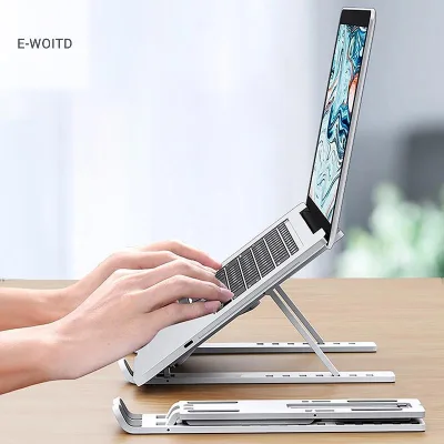 Giá đỡ máy tính xách tay đa năng E-WOITD Giá đỡ máy tính xách tay có thể điều chỉnh cho đế làm mát có thể gập lại chống trượt cho máy tính xách tay / máy tính bảng / điện thoại HNVN