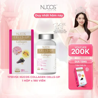 Tpbvsk Nucos Cells up Royal Jelly Collagen Pills Help Increase Elasticity, Firm Skin, Anti-Aging Box of 180 Pills