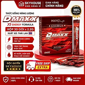 DMAXX thức uống bổ sung vitamin năng lượng không đường DAMODE 3 gói dùng thử màu đỏ