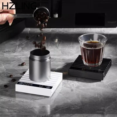 Cân nhà bếp kỹ thuật số HZLING, Cân cà phê mini mini có thể sạc lại, 3 chế độ có hẹn giờ Cân điện tử có độ chính xác cao Nhà bếp gia đình
