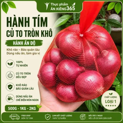 Hành Ấn Độ Khô Giòn Thơm –Tiện Lợi – Nấu Ăn, Trang Trí Món – Gói 500g 1kg 2kg 3kg 5kg