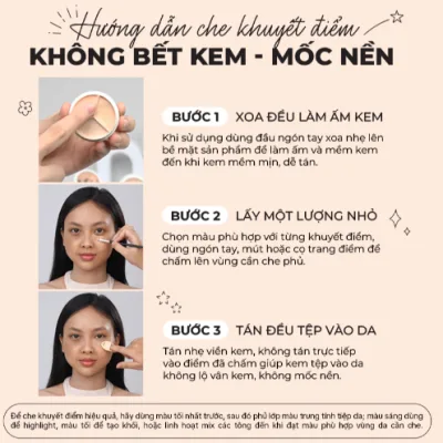 TFIT GIẤY HƯỚNG DẪN SỬ DỤNG KEM CHE KHUYẾT ĐIỂM VÀ CHU TRÌNH MAKEUP GỢI Ý