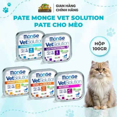 Pate Monge Vet Solution Hỗ trợ vấn đề Sức Khỏe cho Mèo Hộp 100g - HAPPY PETFAMILY
