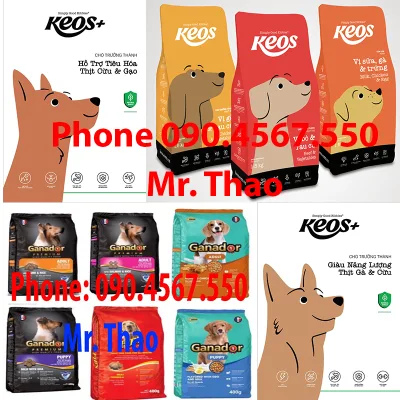 3kg Ganador Dry Grain Food, Food for Puppies/Large Dogs, Sheep, Eggs and Milk, Salmon, Dha Milk, Fib'S, Keos, Various Flavors