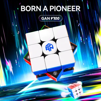 GAN V100 Maglev 3x3 Khối lập phương tốc độ từ tính phủ UV Magic Cube Đồ chơi xếp hình giáo dục cho trẻ em