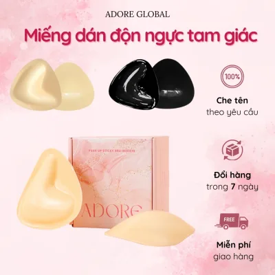 Miếng Dán Ngực Tam Giác Dày 3cm Hai Mặt Keo Nâng Đẩy Tạo Khe Ngực Tự Nhiên ADORE
