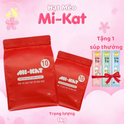 Thức Ăn Hạt Cho Mèo MIKAT Mix 10 Loại Topping Sấy Khô Bổ Sung Omega 3-6 Vitamin
