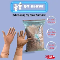 1KG Găng tay cao su y tế Latex, Găng tay không bột dài 30cm hàng chính hãng Nhập Khẩu Malaysia